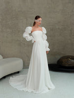 A-Line Wedding Dress with Removable Sleeves