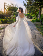 Strapless Wedding Gown with Detachable Sleeves
