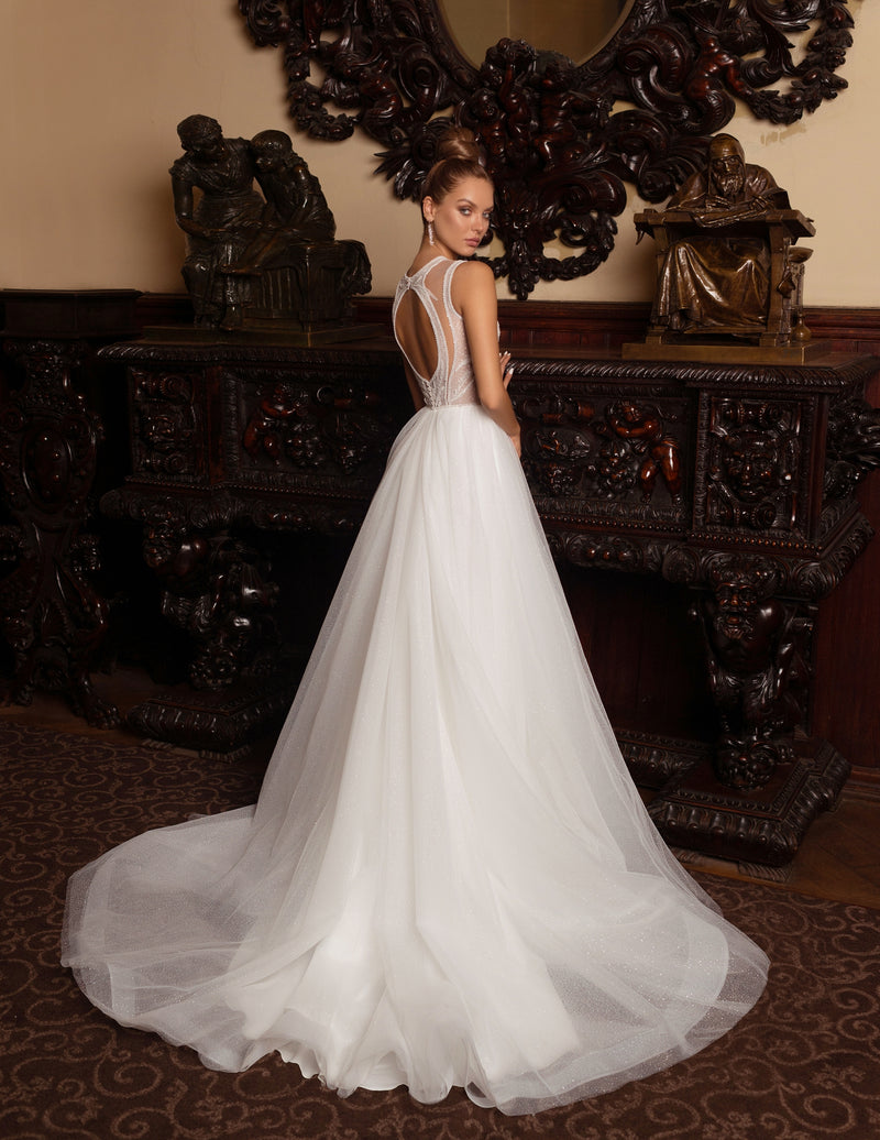 V-Neck A-Line Sleeveless Wedding Dress V-Neck A-Line Sleeveless Wedding Dress