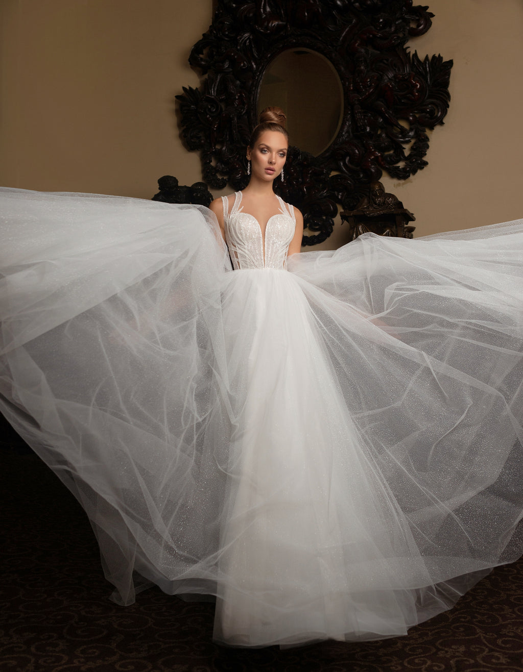V-Neck A-Line Sleeveless Wedding Dress HAREM's Brides V-Neck A-Line Sleeveless Wedding Dress HAREM's Brides