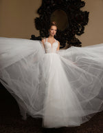V-Neck A-Line Sleeveless Wedding Dress