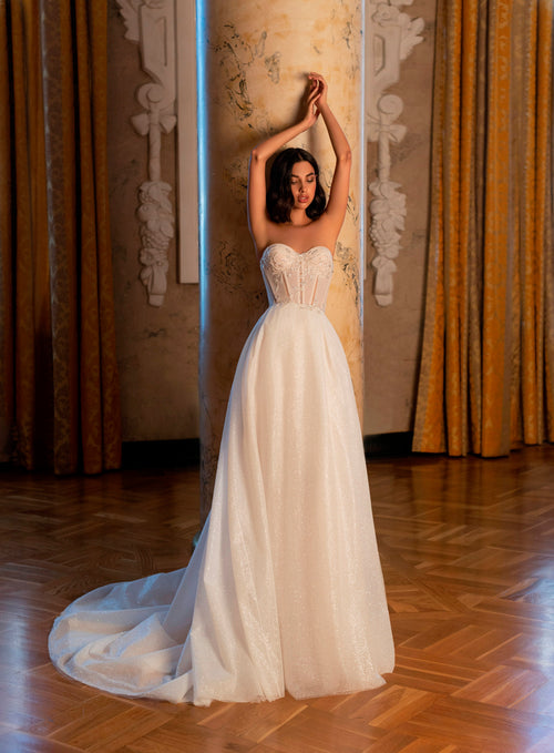 Strapless Sweetheart Wedding Gown With Bolero