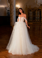 Off-the-shoulder Tulle Princess Bridal Ball Gown