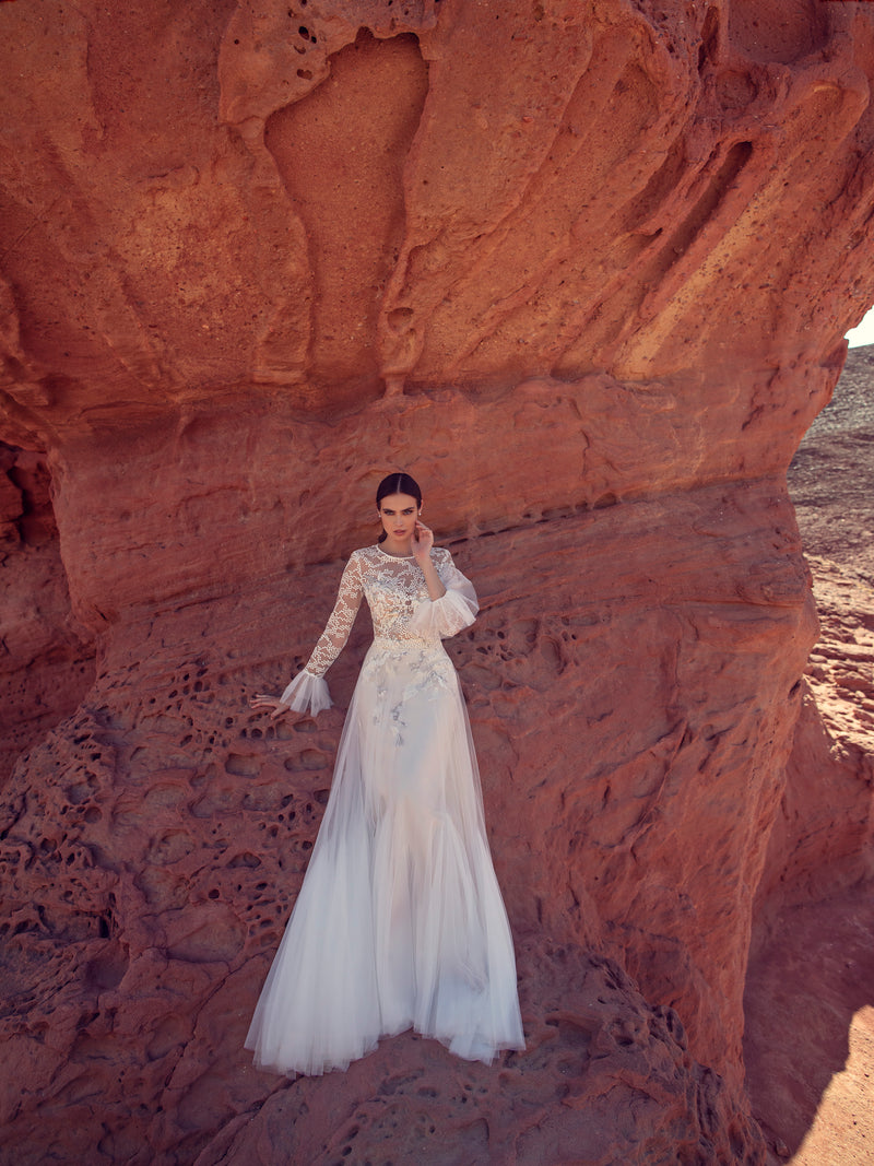 Long Sleeve Lace Wedding Dress HAREM's Brides Long Sleeve Lace Wedding Dress HAREM's Brides