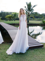 Sleeveless A-Line Wedding Dress