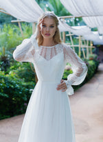 2in1 Wedding Dress with a Lace Cap