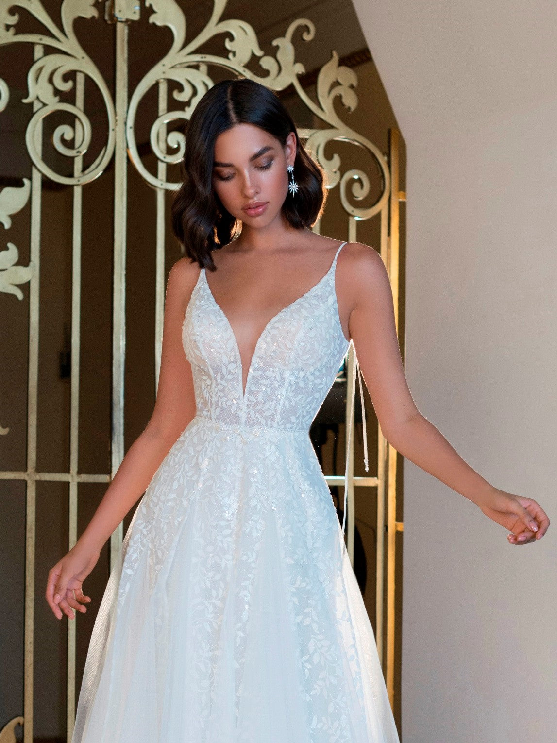Spaghetti Strap Ball Gown Wedding Dress HAREM's Brides Spaghetti Strap Ball Gown Wedding Dress HAREM's Brides