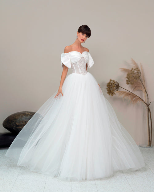 Off-Shoulder Princess Gown Wedding Dress
