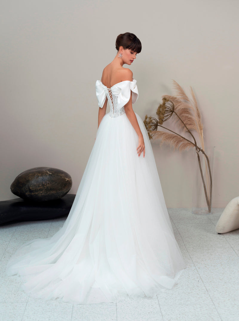 Off-Shoulder Princess Gown Wedding Dress