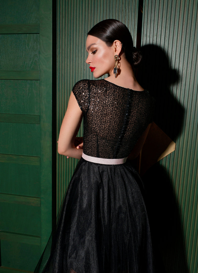High Neck Sleeveless Black Dress HAREM's Brides High Neck Sleeveless Black Dress HAREM's Brides
