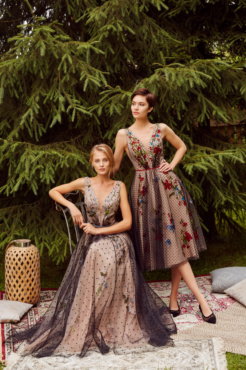 Long Floral Prom Dress HAREM's Brides Long Floral Prom Dress HAREM's Brides